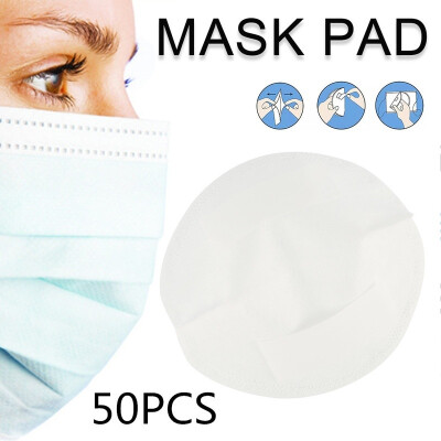 

50pcs Disposable White Non-woven Three-layer Mask Pad for All People Protective Mask Pad