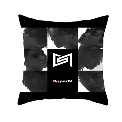 

redCherry KPOP SuperM Mini Album SuperM Square Throw Pillow Case Cushion Cover 18x18 inch