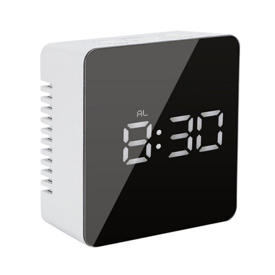 

2018 Digital LED Creative mirror alarm clock Plastic mirror alarm clock Electronic Alarm Clocks for Bedrooms With Snooze