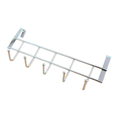 

Key Holder Wall Household Thickening Door Hanger Stainless Steel 5 Hook Cabinet Door Hook No Trace Nail-free Hook