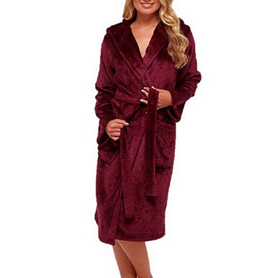 

Women Men Flannel Bath Robe Sleepwear 2019 Autumn Winter Solid Plush Couple Bathrobe Thick Warm Female Hoodies Robe