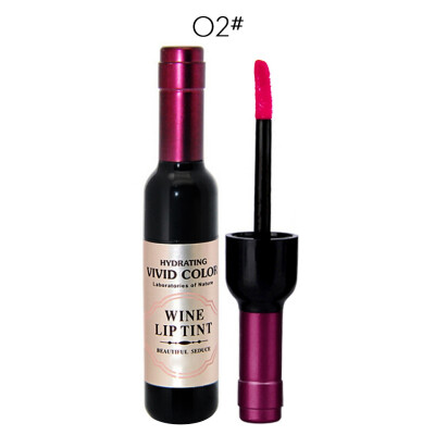 

Red Wine Bottle Shape Lip Glaze Lipstick Moisturizer Nutritious Gloss Girls Sexy Waterproof Long Lasting Natural Easy to wear