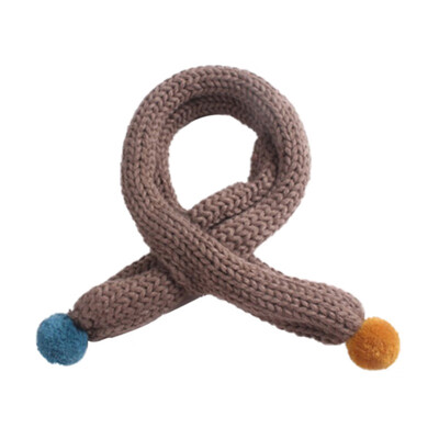

Fashion Lovely Autumn Winter Boys Girls Baby Kid Solid Scarf Warm Knitted Collar Scarves For Women Female Bandanas