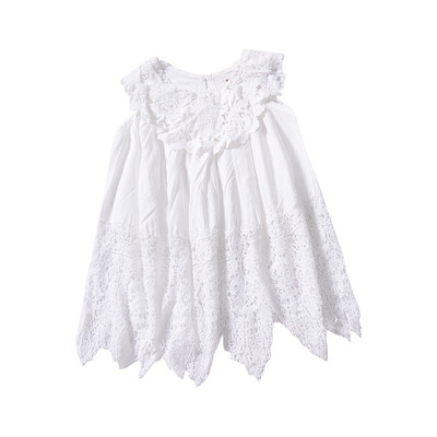 

Baby Children Dresses Kids Girl Sleeveless Cotton Dress Baby Girl Summer Dresses Beautiful Openwork Lace Fairy Dress