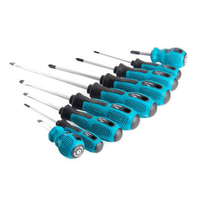 

9 PCSSet Screwdriver Set Magnetic Slotted Plastic Handle Repair Tools Household Repair Hand Screwdrivers Tool Kit