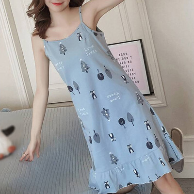 

Robe Sexy Milk Slik Nightdress Camisole Cute Women Deep V-neck Sleeveless Night Gown Nightgown Lingerie