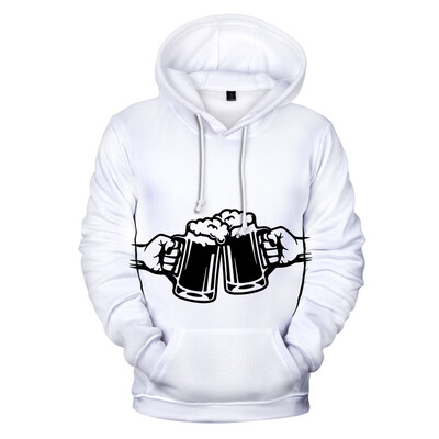 

Toponeto Mens Beer Festival New Style 3D Printing Long Sleeve Hoodies Sweatershirt Tops