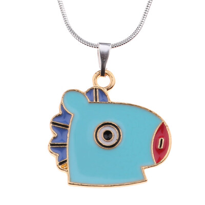 

BTS Members Cartoon Image Pendant Necklace Fashion Jewelry Alloy Chain Hot Gift for ARMY