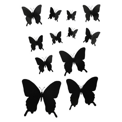 

12Pcs Wall Stickers PVC Butterfly Shape Wall Decal Sticker Home Living Room Nursery Refrigerator Stickers DIY Art Decoration Outdo