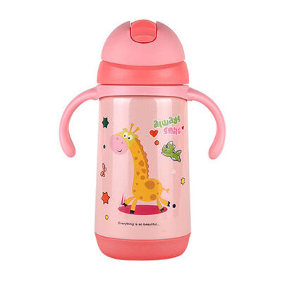 

Stainless Steel Childrens Mug Creative Baby Sippy Cup Handle Sling Student Pot 300ML