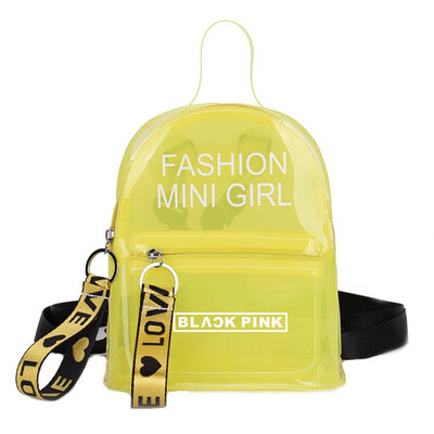 

KPOP BLACKPINK Backpack Clear Mini Backpack Girls Transparent Casual Daypack Shoulder Bags