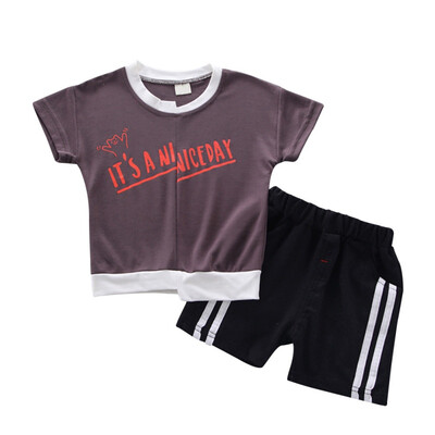 

Brand Boys Clothing Children Summer Boys Clothes Set Cartoon Kids Boy Clothing Set T-shitPants Cotton