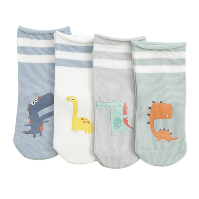 

4 Pair Cotton Newborn Baby Socks Winter Warm Baby Boy Girl Socks Cartoon Animal Print Infant Toddler Kids Anti Slip Floor Sock
