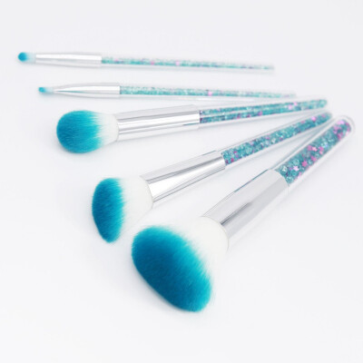 

5pcs Makeup Brush Colorful Diamond Transparent Makeup Brushes Set Shinny Foundation Blending Face Brush Makeup Tool Maquillaje