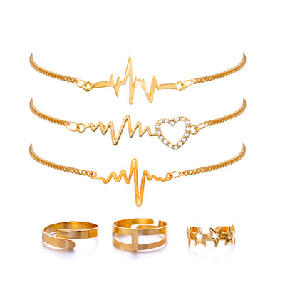 

Cute Cardiogram Animal Love Heart Jewelry Sets for Women Girls Party