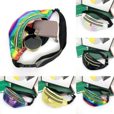 

Women Waist Bag Laser Fanny Pack Running Zip Belt Money Pouch Travel Holiday Bag