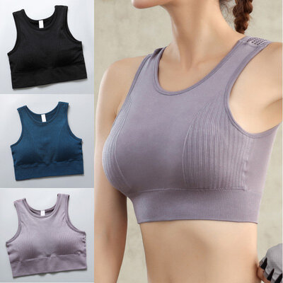 

Seamless fitness woman Crop Tops 3 Color Padded Bra Training High Impact Activewear