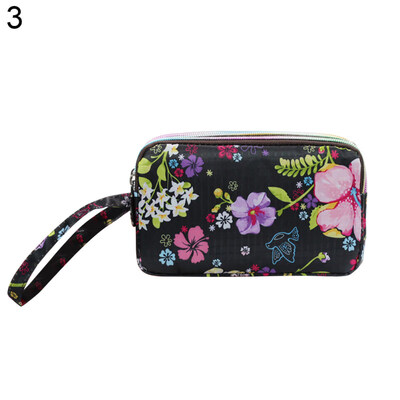 

Women Floral Print Cloth Wristlet Bag Coin Purse Zipper Wallet Cell Phone Pouch