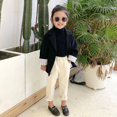 

2020 New Spring Toddler Baby Girls T-shirt Kids Solid Long Sleeve Tops Casual Cotton Girls Clothes Cute Children Blouses 0-7T