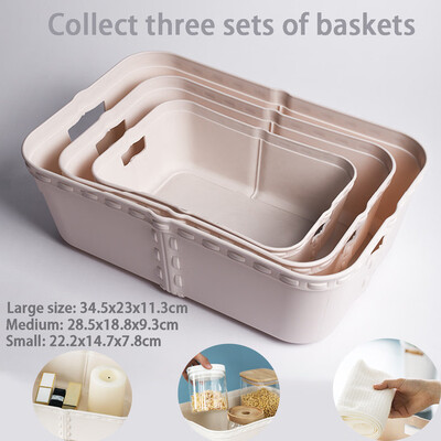 

〖Follure〗Large Imitation Rattan Storage Basket Household Items Desktop Debris Finishing