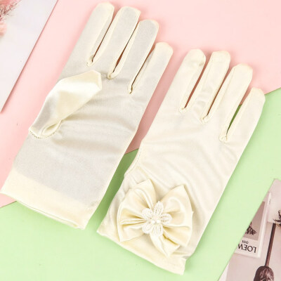 

Child Girl Stylish Bow Princess Gloves Wedding Party Dressy Princess Gloves Hot