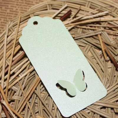 

100Pcs New DIY Kraft Paper Tags White Brown Rectangle Heart Label Luggage Wedding Note Blank Price Hang Tag Kraft Gift