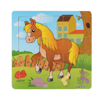 

YIWULAWooden Horse Jigsaw Toys For Kids Education And Learning Puzzles Toys