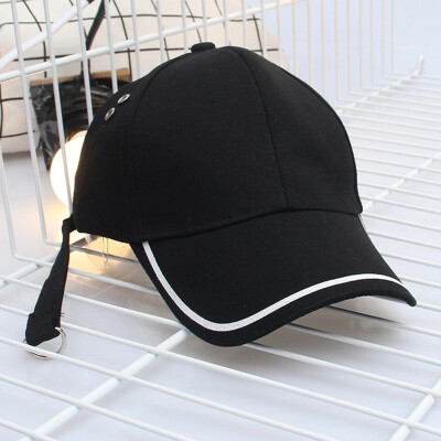 

Baseball Cap With Curved Crowbar Black And White Curved Visor Adjustable Hip Hop Cap