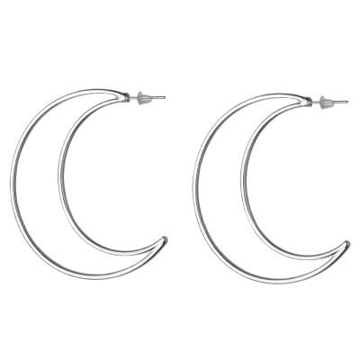 

Personality Hollow Big Moon Earrings Simple For Women Stud Earrings Jewelry Accessories