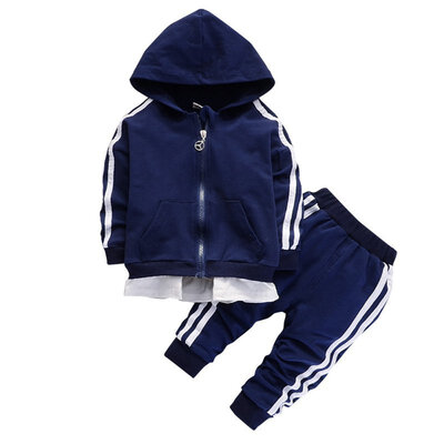 

Autumn Long Sleeve Zipper Jacket Fashion Girl Clothes Long Sleeve Zipper Jacket Pants 2 PCS Sportswear Boys Clothing Set