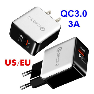 

Mzxtby Universal EU plug US plug 5V3A Quick Charge 30 USB Phone Charger 9V2A Quick USB Charger Travel Wall Charger Adapter