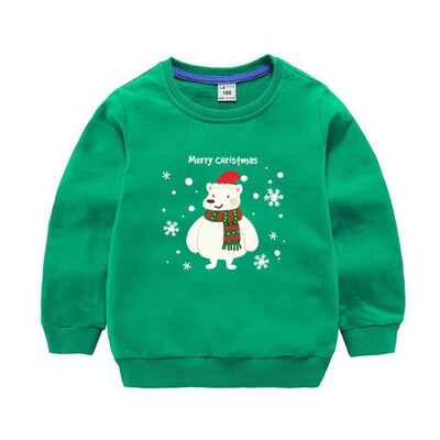 

Autumn Kids Baby Boy Girl Christmas Hoodies Cartoon Sweatshirts Casual Toddler Blouse Long Sleeve Outerwear 4 Colors