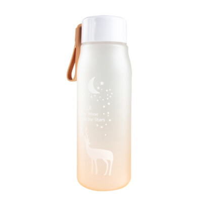 

Portable Leakproof Large-Capacity Plastic Water Bottle Cute Elk Sports Water Bottle Student Household Kettle