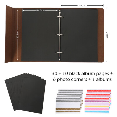 

Retro Leather Scrapbook Album Classic Photo Album Family DIY Memory Photo Book Guestbook