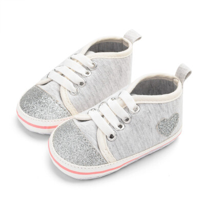 

Shiny Heart Shape Baby Girl Shoes Newborn Cotton First Walkers Soft Bottom Baby Shoes Sports Casual Boys Shoes