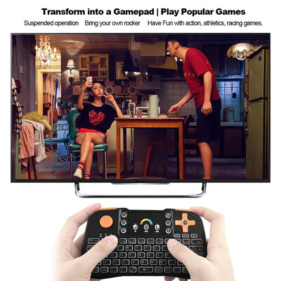 

TZ10 24GHz Wireless Keyboard Touchpad Mouse Handheld Remote Control with Colorful Backlight for Android TV Box Smart TV PC Notebo