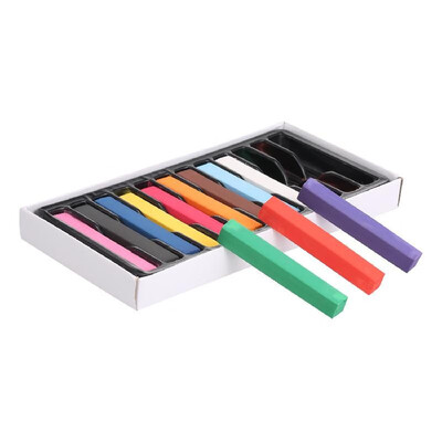 

12 Colors Hair Chalk Hair Dye Temporary Hair Color Stick Non-toxic Salon DIY Hair Dyeing Tool