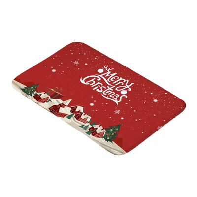 

Christmas Decoration Festive Santa Claus Elk Mat Bedroom Bathroom Home Absorbent Non-Slip Mat