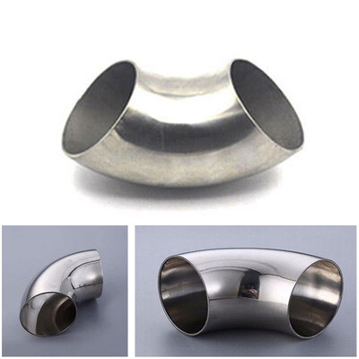 

3 76mm OD Stainless Steel Car Exhaust Weld 90° Bend Elbow Pipe Fitting