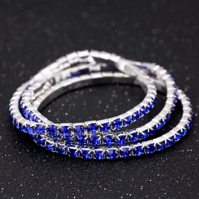 

Elastic Tennis Rhinestone Crystal Wedding Bridal Stretch Bracelets Bangle