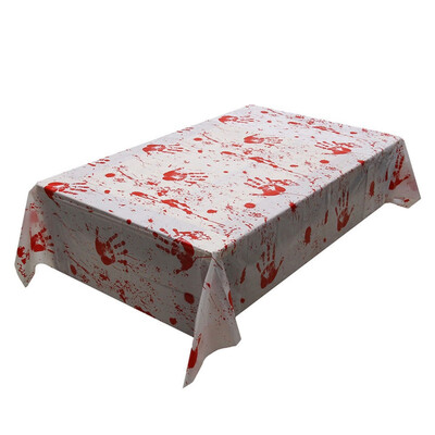 

Halloween Horror Tablecloth with Blood Handprint for Masquerade Haunted House Fools Day Blood Toys Halloween Horror Supplies