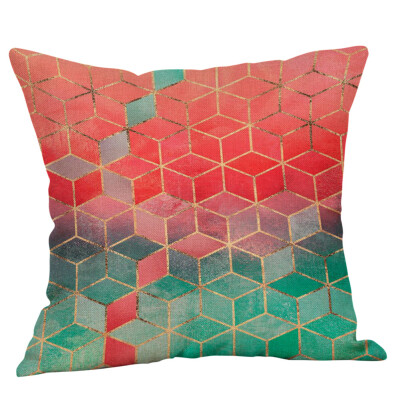 

Siaonvr Geometric Printed Cotton Linen Throw Pillow Cases Sofa Cushion Cover Home Decor