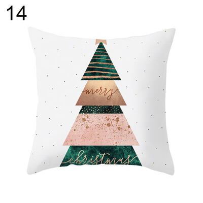 

Cartoon Christmas Tree Santa Claus Pillow Case Cushion Cover Chair Sofa Decor