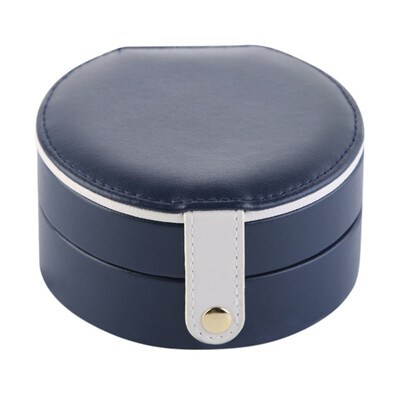 

Household Three-layer Portable Jewelry Box Leather Stud Earrings Storage Box For Lady