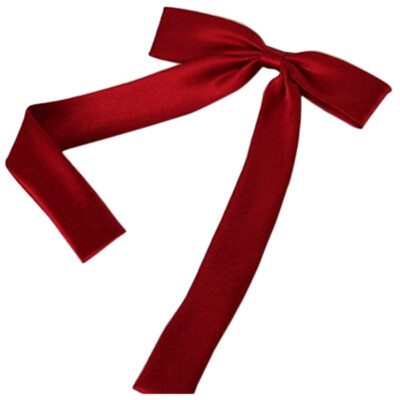 

Adjustable Bow Neck Tie plain satin waiter student butterfly 12CM Fashion Women Girls Cute Party