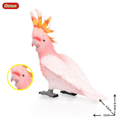

Oenux Original Paradise Birds Flamingos Ara Seagull Pelican Snowy Owl Figurines High Quality PVC Animal Action Figure Child Toy