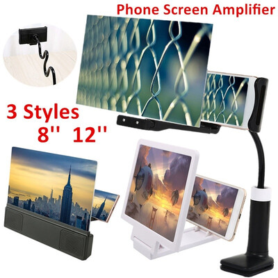 

812 Inch Mobile Phone Projection Bracket HD Screen Magnifier Amplifier Adjustable Flexible Phone Tablet Holder 3 Styles