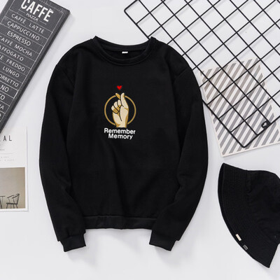 

New Autumn Winter Plus Velvet Sweatshirts Loose Round Neck Pullover Than Heart Clothes Women Sweatshirts