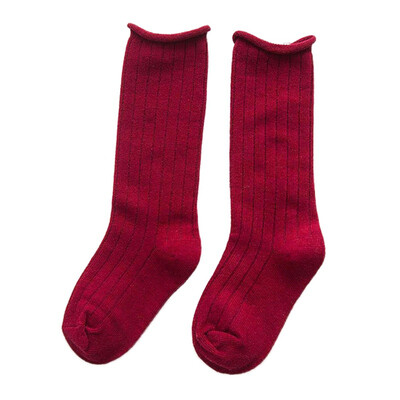 

5 Colors Baby Girl Cute Solid Color Long Socks Kids Soft Over Knee Socks for Children Girls