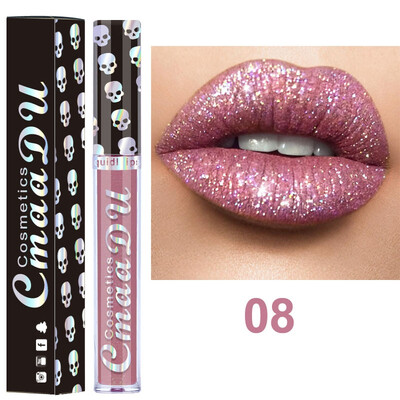 

Gliter Metallic Lip Gloss Makeup Shimmer Lipstick Long Lasting Matte Liquid Lipstick Red Lip Gloss